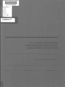 H. J. Andrews Experimental Forest Reference Stand System: Establishment and Use History COMPACT
