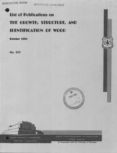 list of Publications on THE GROWTH, STRUCTURE, AN D Cctcbcr 1961