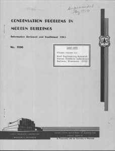 CONDENSATION PPOULIEMS MODERN BUILDINGS No. 1196 Information Reviewed and Reaffirmed 1965