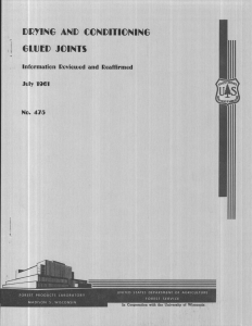 M ING AND CONDITIONIN G GLUED JOINTS Information Reviewed and Reaffirmed July 1961