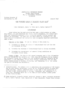 AGPJCULTiJI?JL EXPSRILTNT STATION Oregon State College P. Sehoenfeld, Director Corvallis