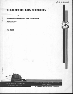 ACCELERATED KILN SCHEDULES P47,62.2.a./00 Information Reviewed and Reaffirmed March 1956