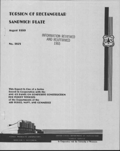 ORMATION REVIEWED AND REAFFIRMED 1965 TORSION Of RECTANGULAR