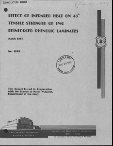 • EFFECT Of INFRARED IlEAT ON 45° TENSILE STRENGTH Of TWO