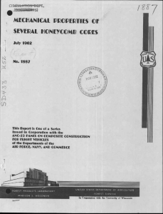 MECIANICAL PROPERTIES Of SEVERAL IIONLYCCMI3 CORES July 1962 Q) No. 1887