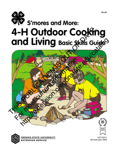 4-H Outdoor Cooking and Living  DATE.