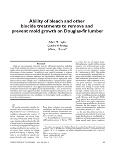 Ability of bleach and other biocide treatments to remove and