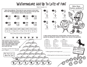 Watermelons Add Up to Lots of Fun! 1. 2. 3.