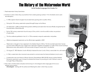 The History of the Watermelon World Social Studies/Language Arts Grades 5-6