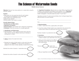 The Science of Watermelon Seeds Middle School Science