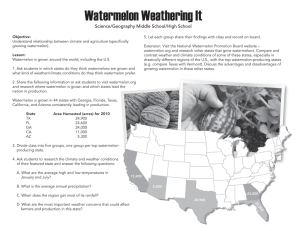 Watermelon Weathering It Science/Geography Middle School/High School