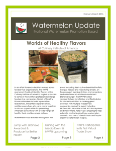 Watermelon Update Worlds of Healthy Flavors National Watermelon Promotion Board