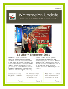 Watermelon Update Southern Exposure 2016 National Watermelon Promotion Board