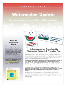 Watermelon Update Industry Approves Amendment to