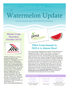 Watermelon Update PMA Fresh Summit in NOLA is Almost Here! Marine Corps