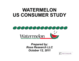 WATERMELON US CONSUMER STUDY Prepared by: