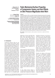 Fabric Mechanical-Surface Properties of Compression Hosiery and their Effects