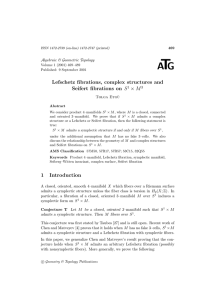 T A G Lefschetz fibrations, complex structures and