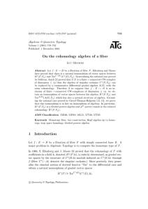 T A G On the cohomology algebra of a fiber