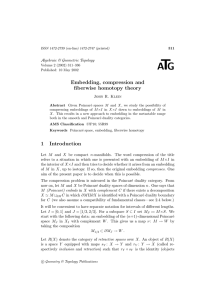 T A G Embedding, compression and