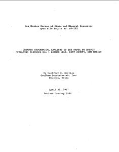 New  Mexico Bureau  of  Mines  and ... Open  File Report No.  OF-262
