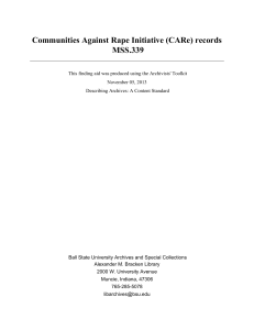 Communities Against Rape Initiative (CARe) records MSS.339