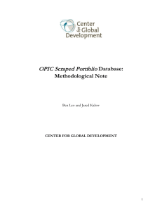 OPIC Scraped Portfolio Database: Methodological Note