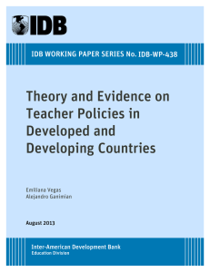 Theory and Evidence on Teacher Policies in Developed and Developing Countries