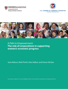 A Path to Empowerment: The role of corporations in supporting