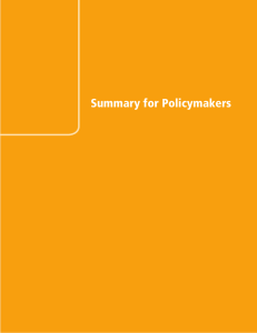 Summary for Policymakers xxi Technical Summary