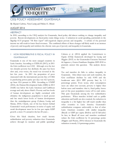 CEQ POLICY ASSESSMENT: GUATEMALA AUGUST 2014 ABSTRACT