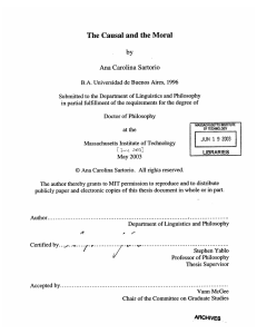 The  Causal and the Moral by