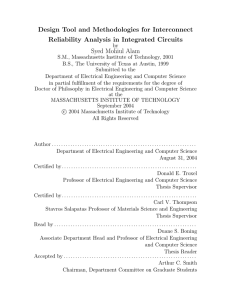 Design Tool and Methodologies for Interconnect Reliability Analysis in Integrated Circuits