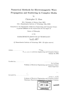 Numerical  Methods  for  Electromagnetic  Wave D.