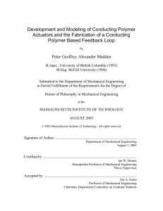 Development and Modeling of Conducting Polymer Polymer Based Feedback Loop