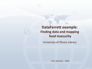 DataFerrett Finding data and mapping food insecurity University of Illinois Library