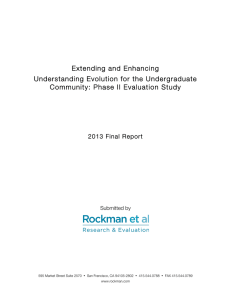 Extending and Enhancing Understanding Evolution for the Undergraduate