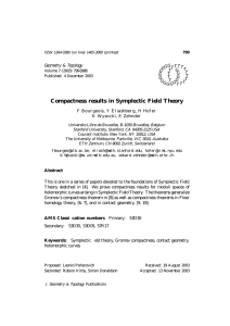 Compactness results in Symplectic Field Theory Geometry &amp; Topology G T