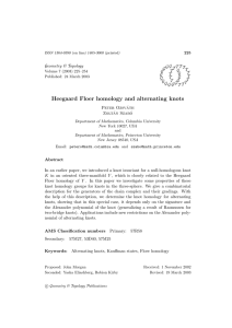 Heegaard Floer homology and alternating knots Geometry &amp; Topology G T