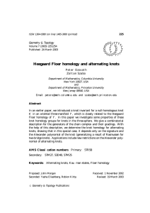 Heegaard Floer homology and alternating knots Geometry &amp; Topology G T