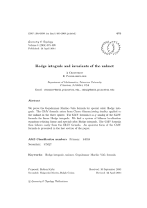 Hodge integrals and invariants of the unknot Geometry &amp; Topology G T