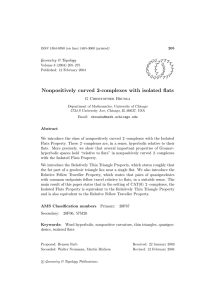 Nonpositively curved 2-complexes with isolated flats Geometry &amp; Topology G T