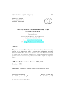 Counting rational curves of arbitrary shape in projective spaces Geometry &amp; Topology