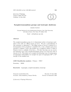 Symplectomorphism groups and isotropic skeletons Geometry &amp; Topology G T
