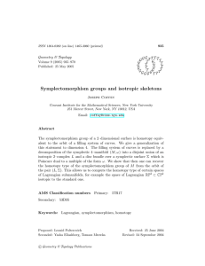 Symplectomorphism groups and isotropic skeletons Geometry &amp; Topology G T