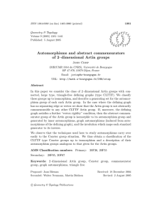 Automorphisms and abstract commensurators of 2–dimensional Artin groups Geometry &amp; Topology G
