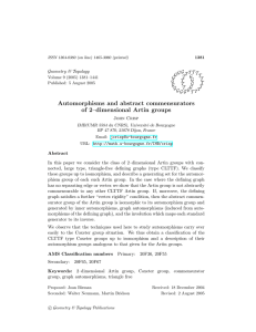 Automorphisms and abstract commensurators of 2–dimensional Artin groups Geometry &amp; Topology G