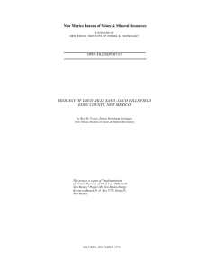 New Mexico Bureau of Mines &amp; Mineral Resources OPEN-FILE REPORT 67