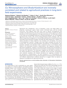 Ca correlated and related to agricultural practices in long-term field experiments