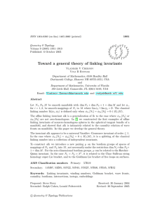 ISSN 1364-0380 (on line) 1465-3060 (printed) 1881 Geometry &amp; Topology G